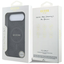 Заредете изображение във визуализатора на галерията – GUESS case for IPHONE 17 Air compatible with MagSafe GUHMP17MG4GFRK (PU 4G Ring Classic Logo) black
