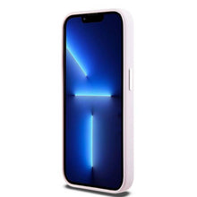 Заредете изображение във визуализатора на галерията – DKNY case for IPHONE 14 Pro compatible with MagSafe DKHMP14LSMCHLP (DKNY HC MagSafe Silicone W/Horizontal Metal Logo) pink
