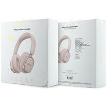 Заредете изображение във визуализатора на галерията – Wireless headphones Guess ENC Rectangle Metal Script pink
