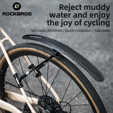 Заредете изображение във визуализатора на галерията – Rockbros 28210007001 bicycle fender, universal, adjustable - black
