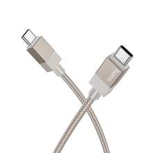 Заредете изображение във визуализатора на галерията – HOCO cable Type C to Type C 3A 60W X110 1 m gold
