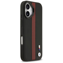 Заредете изображение във визуализатора на галерията – BMW case for IPHONE 17 compatible with MagSafe BMHMP17S25PCPSKR (PU Perfotated Stripe Logo) red
