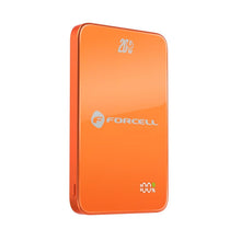 Заредете изображение във визуализатора на галерията – Powerbank compatible with MagSafe Forcell F-Energy SuperSlim F5K8 QC4.0 PD3.0 15W 5000 mAh orange
