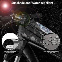 Заредете изображение във визуализатора на галерията – Rockbros 029-1BK bicycle bag for frame with phone cover - black
