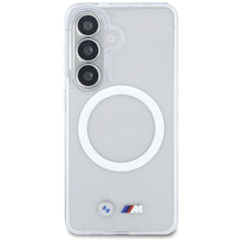 Заредете изображение във визуализатора на галерията – BMW case for SAMSUNG S26 BMHMS26S25HSMLKT (Magnetic IML Shockproof W/ Metal Logos) transparent
