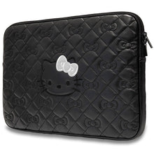 Заредете изображение във визуализатора на галерията – Hello Kitty Zip PU Quilted Bows case for a 14" laptop - black
