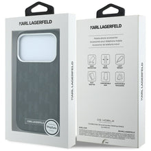 Заредете изображение във визуализатора на галерията – KARL LAGERFELD case for IPHONE 18 Pro Max/17 Pro Max compatible with MagSafe (Mono Resin Logo) black
