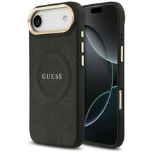 Заредете изображение във визуализатора на галерията – GUESS case for IPHONE 17 Air compatible with MagSafe GUHMP17MPSAMSECK (PU W/ Peony Hot Stamp) black
