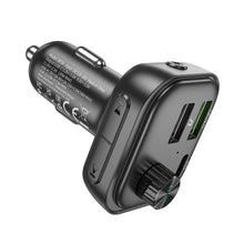 Заредете изображение във визуализатора на галерията – Borofone Transmitter FM BC54 Acertar MP3, Bluetooth - 2xUSB + Type C - QC 3.0 PD 30W black
