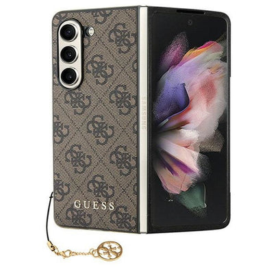 Оригинален гръб GUESS за SAMSUNG Z Fold 5 GUHCZFD5GF4GBR (4G Charm) кафяв