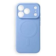 Заредете изображение във визуализатора на галерията – Case for iPhone 18 Pro / 17 Pro Silicone Mag Cover compatible with MagSafe (camera protection) light blue
