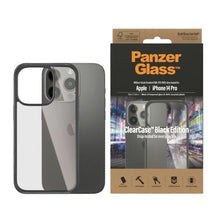 Заредете изображение във визуализатора на галерията – PanzerGlass ClearCase antibacterial case for iPhone 14 Pro - transparent and black
