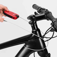 Заредете изображение във визуализатора на галерията – Rockbros 32420981001 bicycle lock with retractable cable - red
