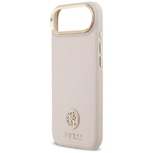 Заредете изображение във визуализатора на галерията – GUESS case for IPHONE 17 Air compatible with MagSafe GUHMP17MPGCRMDEP (PU W/ Grained Strass Logo) pink
