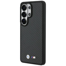 Заредете изображение във визуализатора на галерията – BMW case for SAMSUNG S26 Ultra BMHMS26L24CFMMK (Magnetic Kevlar W/ Logo) black
