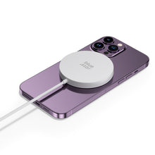Заредете изображение във визуализатора на галерията – Wireless charger BLUE STAR Charing Pad 15w compatible with MagSafe white
