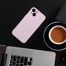 Заредете изображение във визуализатора на галерията – Case for Samsung S26 FE Silicone Mag Cover compatible with MagSafe (camera protection) pink
