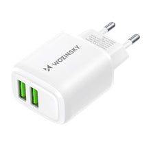 Заредете изображение във визуализатора на галерията – Wozinsky CUWCW 2.4A 2 x USB-A wall charger - white
