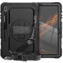 Заредете изображение във визуализатора на галерията – Tech-Protect Solid360 case for Samsung Galaxy Tab S7+ / S8+ / S7 FE 12.4" - black
