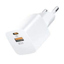 Заредете изображение във визуализатора на галерията – Wozinsky CMWCW 20W USB-C / USB-A wall charger - white
