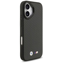 Заредете изображение във визуализатора на галерията – BMW case for IPHONE 17 compatible with MagSafe BMHMP17S24CFMMK (Kevlar Matt) black
