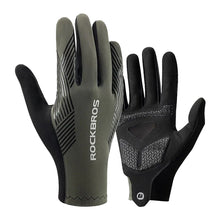 Заредете изображение във визуализатора на галерията – Rockbros 16110006004 shock-absorbing cycling gloves size XL - green and black
