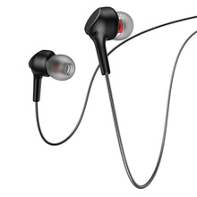 Заредете изображение във визуализатора на галерията – HOCO wire earphones Jack 3,5 mm with microphone M78 black
