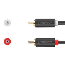 Заредете изображение във визуализатора на галерията – Ugreen AV104 10519 audio cable 2RCA (male) / 2RCA (male) 3m - gray
