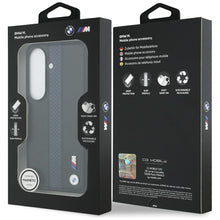 Заредете изображение във визуализатора на галерията – BMW case for SAMSUNG S26 compatible with MagSafe BMHMS26S25PCPSKB (Perforated Stripe Logo) blue
