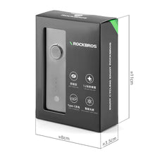 Заредете изображение във визуализатора на галерията – Rockbros 24510003001 front bicycle light 260 lm + USB-C - USB-A cable - black
