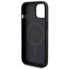 Заредете изображение във визуализатора на галерията – Guess 4G Metal Logo case set for iPhone 15 + 5000mAh MagSafe power bank - black
