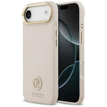 Заредете изображение във визуализатора на галерията – GUESS case for IPHONE 17 Air compatible with MagSafe GUHMP17MPGCRMDEP (PU W/ Grained Strass Logo) pink
