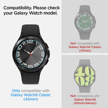 Заредете изображение във визуализатора на галерията – Spigen Glas.tR EZ Fit tempered glass for Samsung Galaxy Watch 6 Classic (43 mm) - 2 pcs.
