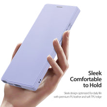 Заредете изображение във визуализатора на галерията – Dux Ducis Skin X Pro case with flap and magnetic ring for Samsung S24 Ultra - purple
