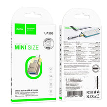 Заредете изображение във визуализатора на галерията – HOCO adapter OTG Type C (male) to USB A (female) UA36B gold
