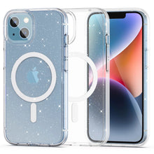 Заредете изображение във визуализатора на галерията – Tech-Protect FlexAir Hybrid MagSafe case for iPhone 13 / 14 - transparent and glitter
