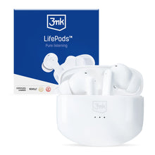 Заредете изображение във визуализатора на галерията – 3mk LifePods in-ear wireless Bluetooth 5.3 ANC headphones - white
