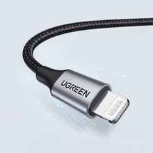 Заредете изображение във визуализатора на галерията – Ugreen US199 60158 USB-A / Lightning MFi cable 2m - black
