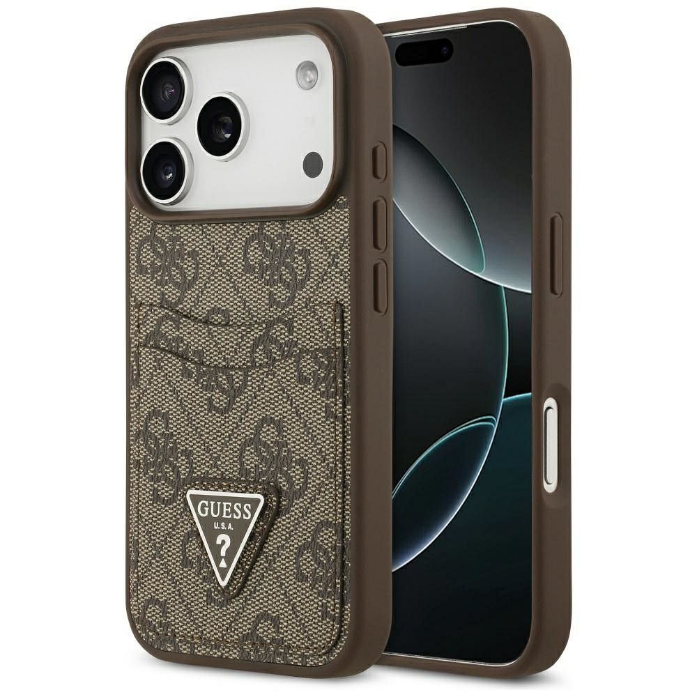 GUESS case for IPHONE 17 Pro GUHCP17LP4TPW (4G Double Card Triangle) gold