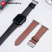 Заредете изображение във визуализатора на галерията – FORCELL F-DESIGN FA20 eco leather strap for APPLE Watch 42 / 44 / 45 / 49 mm red
