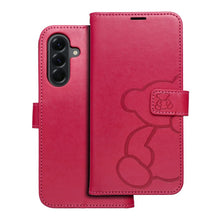 Заредете изображение във визуализатора на галерията – MEZZO Book case for SAMSUNG A56 5G teddy bear magenta
