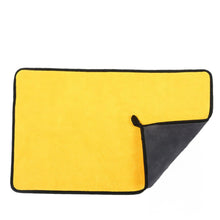 Заредете изображение във визуализатора на галерията – Microfiber car towel super absorbent 30 x 40 cm yellow gray
