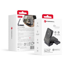 Заредете изображение във визуализатора на галерията – Wireless charger Forcell F-Energy 3in1 Flex Pro Qi2 compatible with MagSafe (F-05) silver
