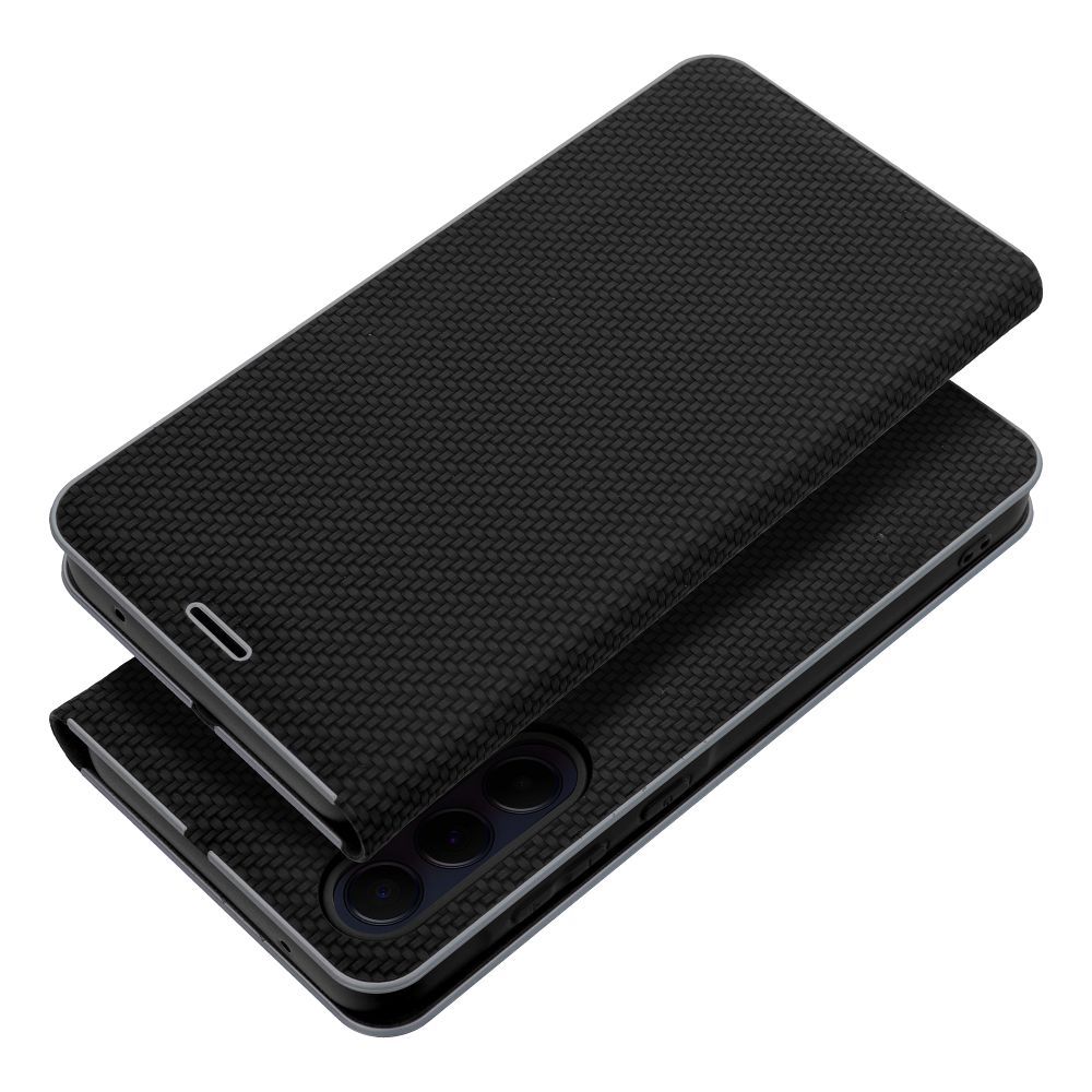 Калъф тип книга LUNA Carbon XIAOMI Redmi Note 11 / 11S черен