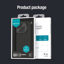 Заредете изображение във визуализатора на галерията – Nillkin CamShield Prop Leather Magnetic Case for Xiaomi 14 Pro - black
