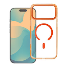 Заредете изображение във визуализатора на галерията – Case for iPhone 18 Pro Max / 17 Pro Max Frame Clear Hybrid Mag Cover compatible with MagSafe hermes orange
