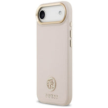 Заредете изображение във визуализатора на галерията – GUESS case for IPHONE 17 Air compatible with MagSafe GUHMP17MPGCRMDEP (PU W/ Grained Strass Logo) pink

