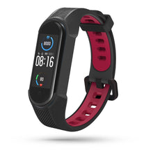 Заредете изображение във визуализатора на галерията – Tech-Protect Armor strap for Xiaomi Mi Smart Band 5 / 6 / 6 NFC - black and red
