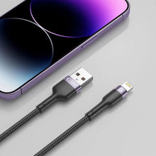 Заредете изображение във визуализатора на галерията – Tech-Protect UltraBoost 2 Lightning / USB-A Cable 2.4A 0.25m - Black
