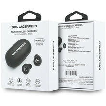 Заредете изображение във визуализатора на галерията – Wireless earphones ENC KARL LAGERFELD Saffiano Logo KF003013 black
